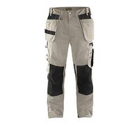 Blaklader 155518602799C146 Craftsman Work Trousers, Stone/Black, Size C146