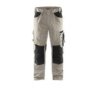 Blaklader 155618602799D112 Craftsman Work Trousers Without Nail Pockets Stone Grey/Black Size D112