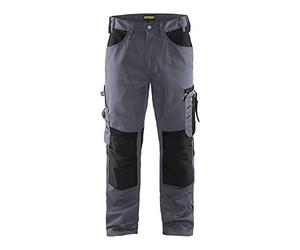 Blaklader 155618609499C148 Craftsman Work Trousers without Nail Pockets, Grey/Black, Size C148