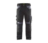Blaklader 155618609994D92 Artisan Work Trousers without Nail Pockets - Black/Grey, Size D92