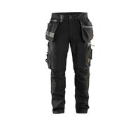 BLÅKLÄDER Trousers 15991860 Cotton, PL (Polyester) Mid Grey, Black Size 34S