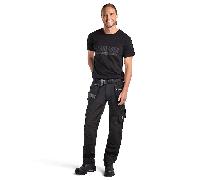 BLÅKLÄDER Trousers 15991860 Cotton, PL (Polyester) Black Size 36R