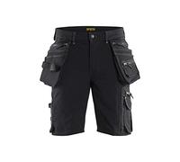 Blaklader 198816449900C54 X1900 4-Way Stretch Craftsman's Shorts Without Nail Pockets Black Size C54