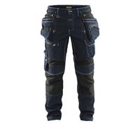 BLAKLADER 1990 STRETCH CRAFTSMAN MULTIPOCKET CORDURA DENIM WORK TROUSERS PANTS