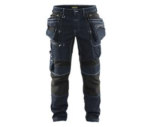 BLAKLADER 1990 STRETCH CRAFTSMAN MULTIPOCKET CORDURA DENIM WORK TROUSERS PANTS