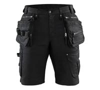BLAKLADER 1992 X1900 STRETCH MULTIPOCKET CORDURA DENIM WORK SHORTS - BLACK/BLACK
