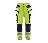 Blaklader 199316428933C152 Hi-Vis 4-Way Stretch Trousers, Navy/Yellow, Size C152