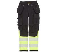 Blaklader 199316429933C46 Hi-Vis 4-Way Stretch Trousers, Black/Yellow, Size C46