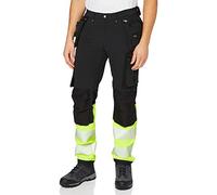 BLAKLADER 199316429933C54 Hi-Vis 4-Way Stretch Trousers, Black/Yellow, Size C54