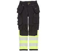 Blaklader 199316429933D108 Hi-Vis 4-Way Stretch Trousers, Black/Yellow, Size D108