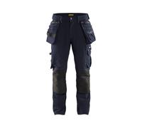 Blaklader 199816449900C50 4-Way Stretch X1900 Craftsman's Work Trousers, Black, Size C50