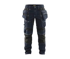 Blaklader 199911418999C44 Stretch Craftsman Trousers, Size 30/32, Navy Blue/Black