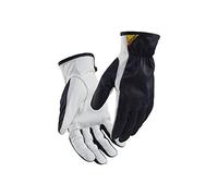 Blaklader 2802145986107 Leather Work Gloves, Dark Navy/White, Size 7