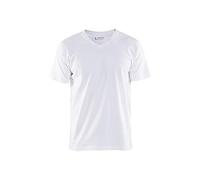Blaklader 336010291000S V-Neck T-Shirt, White, S