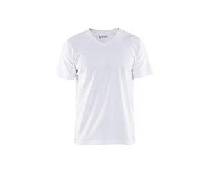 Blaklader 336010291000S V-Neck T-Shirt, White, S
