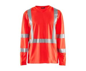 Blaklader 3386 Hi-Vis UV-Protected Long Sleeve V-Neck T-Shirt