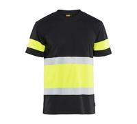 BLÅKLÄDER T-shirt 33871030 Cotton Black, Yellow Size 4XL