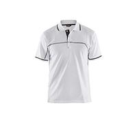 Blaklader 338910501098XS Polo Shirt, White/Dark Grey, Size XS