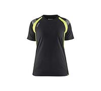 Blaklader 340210309933XL Women's T-Shirt, Black/Yellow, Size XL