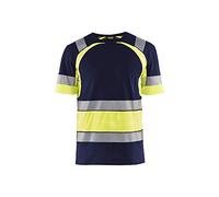 Blaklader 342110308833L High Vis T-Shirt, Navy Blue/Yellow, Size L