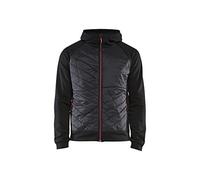 Blaklader 346325269956XL Hybrid Sweater, Black/Red, Size XL