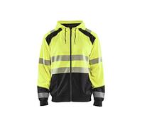 Blaklader 35462528 High-Viscose Hooded Sweatshirt, Yellow/Black, Size M