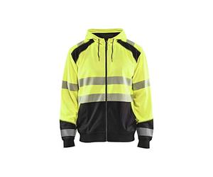 Blaklader 35462528 High-Viscose Hooded Sweatshirt, Yellow/Black, Size M