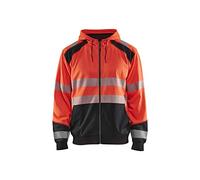 Blaklader 3546252855994XL Hooded Sweatshirt, High-Vis Red/Black, Size 4XL