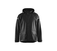 Blaklader 431120009900XL Level 1 Rain Jacket, Black, Size XL