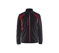 Blaklader 47302510 Fleece Jacket, Black/Red, Size S