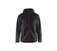 Blaklader 4753251699564XL Softshell Jacket, Black/Red, Size 4XL