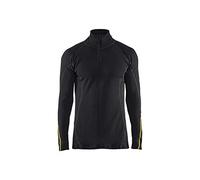 Blaklader 479610759900L Flame Retardant Undershirt, 78% Merino Wool, Black, Large