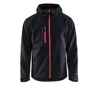 BLAKLADER 4949 PRO SOFTSHELL JACKET WORK COAT FLEECE LINED HOODED - BLACK