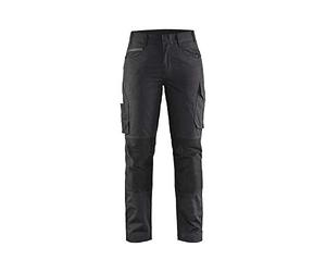 BLAKLADER 71951330998C32 Women's Service Stretch Work Trousers, Black/Dark Grey, Size C32