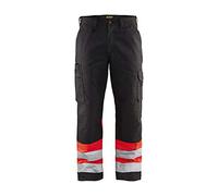 BLÅKLÄDER Trousers 15641811 Cotton, PL (Polyester) Black, Red Size 36S