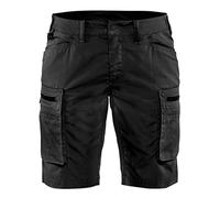 Blaklader Ladies Service Short with Stretch Panels and Elasticated Waistband, Black, Size C36/38