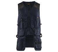 Blaklader Men's RipStop Kangaroo Mesh Work Vest with Utility Pockets, Navy Blue, XL