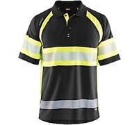 BLAKLADER Polo Shirt 33381051 PL (Polyester) Black, Yellow Size M