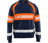 BLAKLADER Sweater 33591158 Cotton Navy Blue, Orange Size XXXL