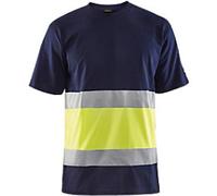 BLAKLADER T-shirt 33871030 Cotton Navy Blue, Yellow Size 4XL