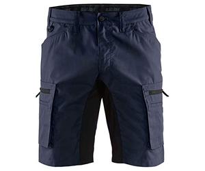 Blakläder 144918458699C60 Service Shorts "Stretch" Size C60 In, Dark Navy Blue/Black