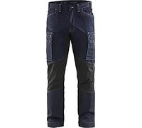 BLÅKLÄDER Trousers 14591142 Cottone, PA (Polyamide) Navy Blue, Black Size 40R