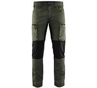 BLÅKLÄDER Trousers 14591845 Cotton, PL (Polyester) Army Green, Black Size 42R