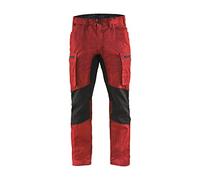 BLÅKLÄDER Trousers 14591845 Cotton, PL (Polyester) Red, Black Size 42R