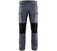 BLÅKLÄDER Trousers 14591845 Cotton, PL (Polyester) Grey, Black Size 40R