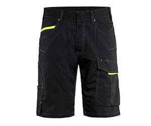 Blakläder 149913309933C50 Service Shorts, Black/Yellow, Size C50