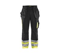 Blakläder 152913709933C60 Size C60 Cl.1 "High Vis" Trousers - Black/Yellow