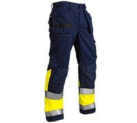Blakläder 152918608933C146 Size C146 Cl.1 "High Vis" Trousers - Navy Blue/Yellow