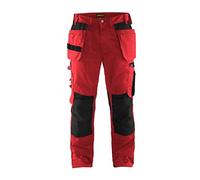 BLÅKLÄDER Trousers 15551860 Cotton, PL (Polyester) Red, Black Size 42R