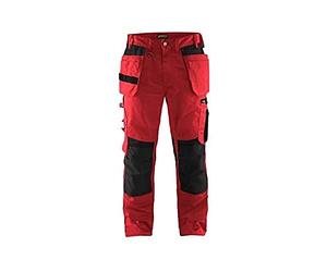 Blakläder 155518605699C62 Craftsman Trousers, Red/Black, C62